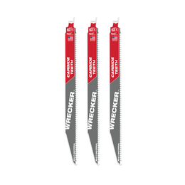 SAWZALL&trade; The WRECKER&trade; with Carbide Teeth Demolition 300mm 12" 6TPI Blade 3 Pack