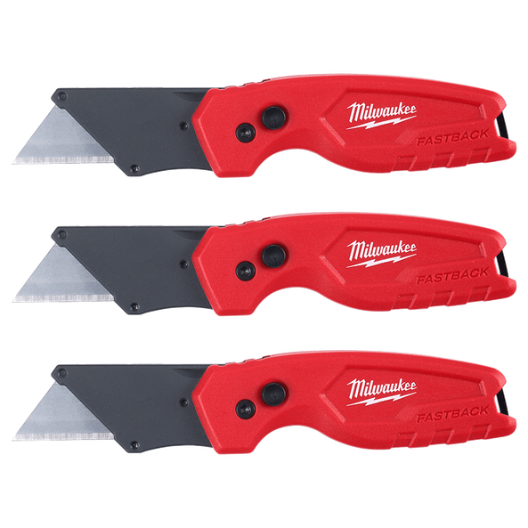 3 Pack FASTBACK™ Compact Folding Utility Knife Set, , hi-res