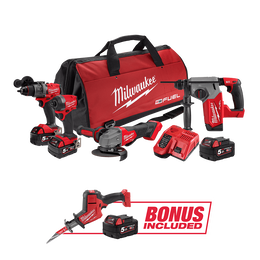 M18 FUEL™ 4 Piece Power Pack 4A3BF