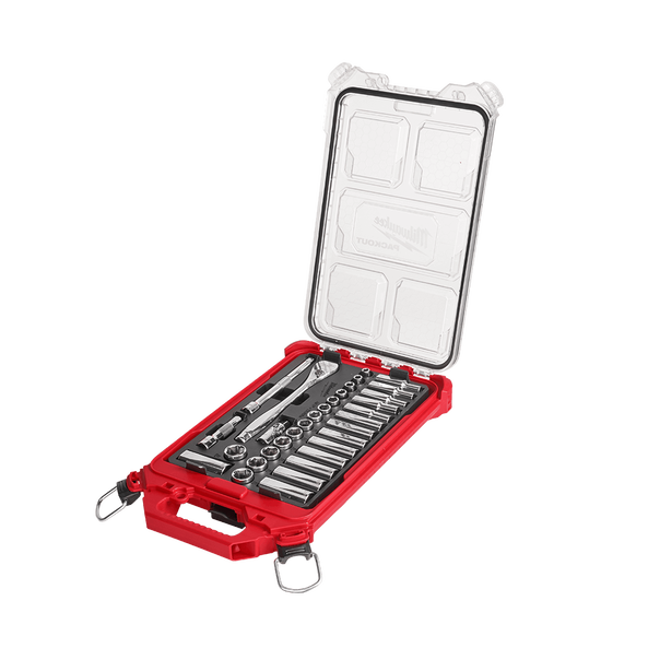 3/8" Drive 32 Piece Metric Ratchet and Socket Set with PACKOUT™, , hi-res