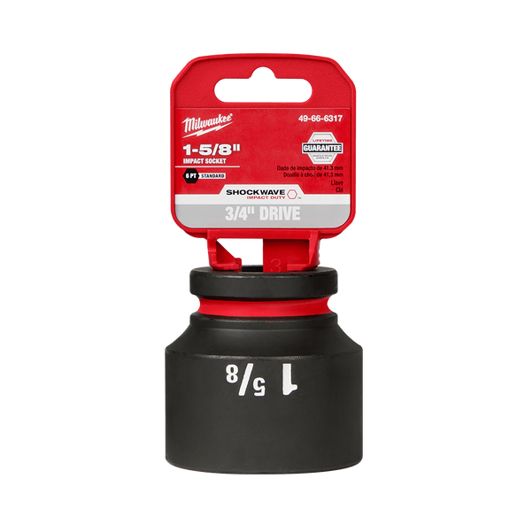 SHOCKWAVE&trade; 3/4" Drive 1-5/8" Standard 6 Point Impact Socket, , hi-res