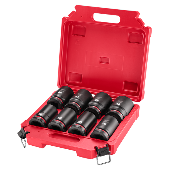 SHOCKWAVE&trade; 1" Drive Metric Deep Impact Socket 8PC Set, , hi-res