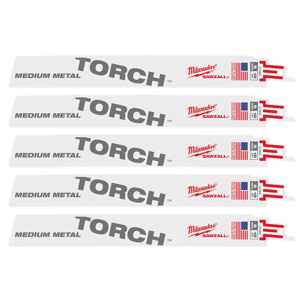SAWZALL&trade; The TORCH&trade; Metal Demolition 230mm 9" 18TPI Blade 5 Pack, , hi-res