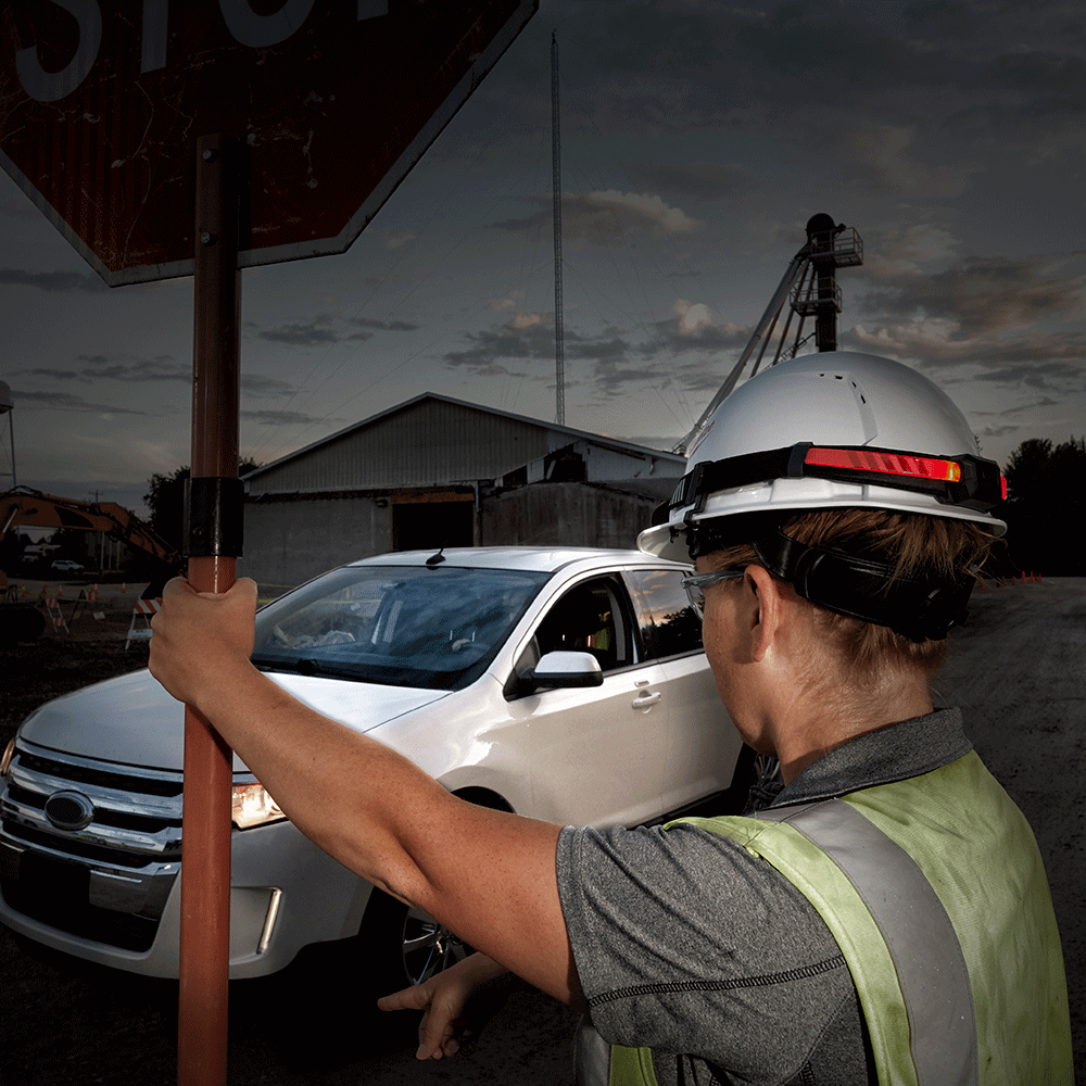 USB Rechargeable BEACON Hard Hat Light 