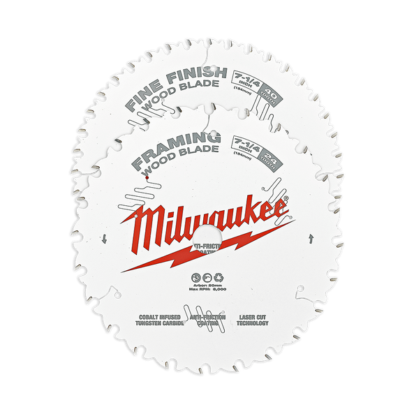 7-1/4&rdquo; Circular Saw Blade Twin Pack, , hi-res