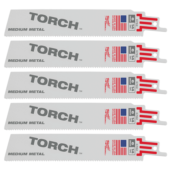 SAWZALL&trade; The TORCH&trade; Metal Demolition 150mm 6" 14TPI Blade 5 Pack, , hi-res