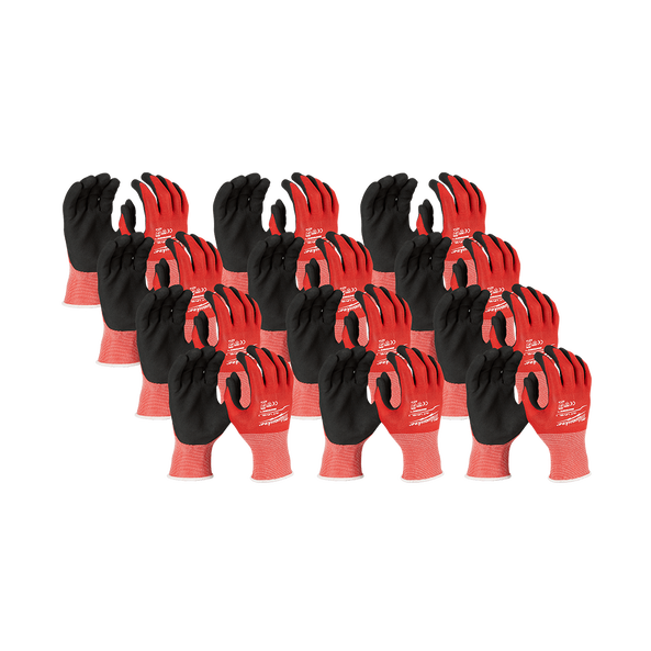 12 Pk Cut 1(A) Nitrile Dipped Gloves, , hi-res