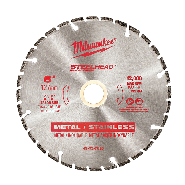 Milwaukee 125mm (5) STEELHEAD™ Metal Diamond Cut-Off Blade 49937810