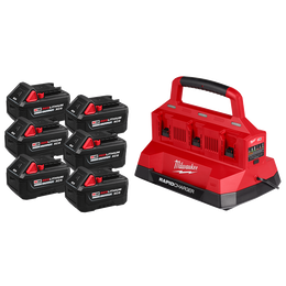 M18&trade; REDLITHIUM&trade; HIGH OUTPUT&trade; XC5​ 6 Bay PACKOUT&trade; Starter Pack​