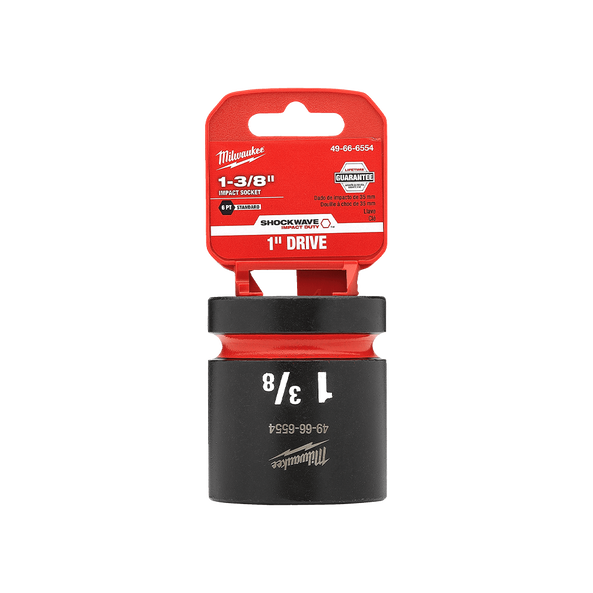 SHOCKWAVE&trade; 1" Drive 1-3/8" Standard 6 Point Impact Socket, , hi-res