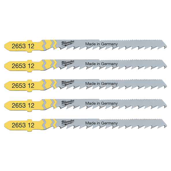 Jigsaw Blades Wood Curve Cut 75 x 4mm 5 Pack, , hi-res