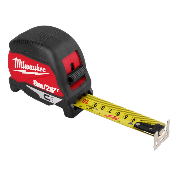 8M/26FT Compact Magnetic Tape Measure, , hi-res