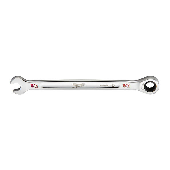 11/32" SAE Ratcheting Combination Wrench, , hi-res