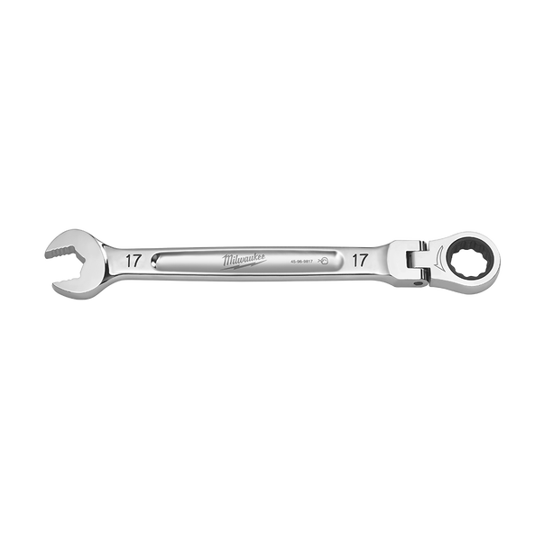 17mm Metric Flex Head Ratcheting Combination Wrench, , hi-res