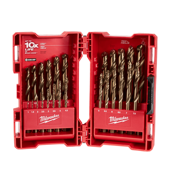 Red Helix™ Cobalt Drill Bit Kit 25PC 48892531 Milwaukee Tool Australia
