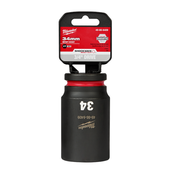 SHOCKWAVE&trade; 3/4" Drive 34mm Deep 6 Point Impact Socket, , hi-res