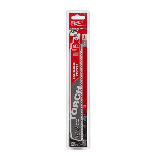 The TORCH™ with Carbide Teeth SAWZALL™ Blade 230mm 7TPI (3Pk)