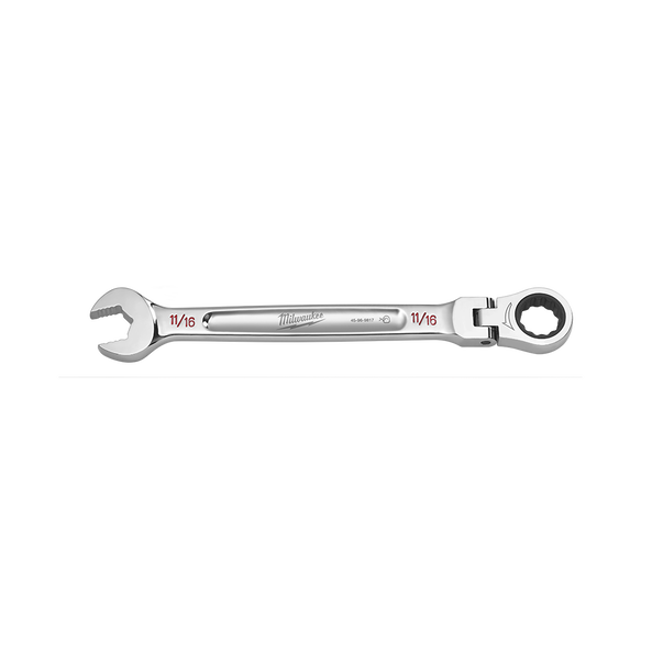 11/16''  SAE Flex Head Ratcheting Combination Wrench, , hi-res