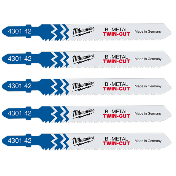 Jigsaw Blades Universal Cut 91 x 2.5/1.8mm T123XF 5 Pack, , hi-res