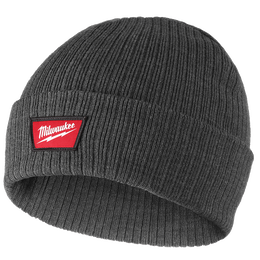 Rib-Knit Cuffed Beanie Grey