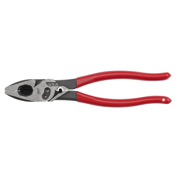 USA Made Dipped Grip 228mm (9") Lineman's Pliers ​with Crimper, , hi-res