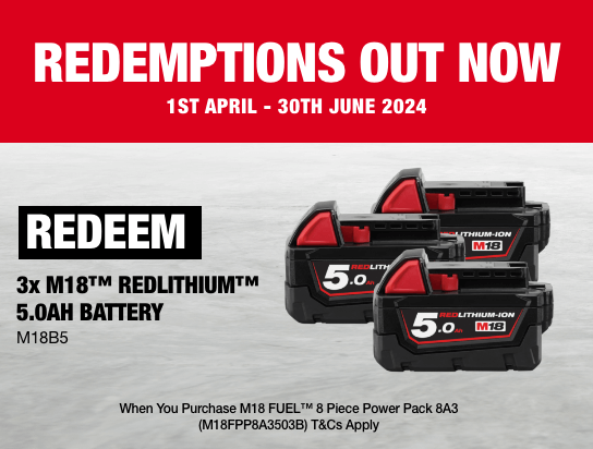 Milwaukee Redemptions - 1st April - 30th June 2024