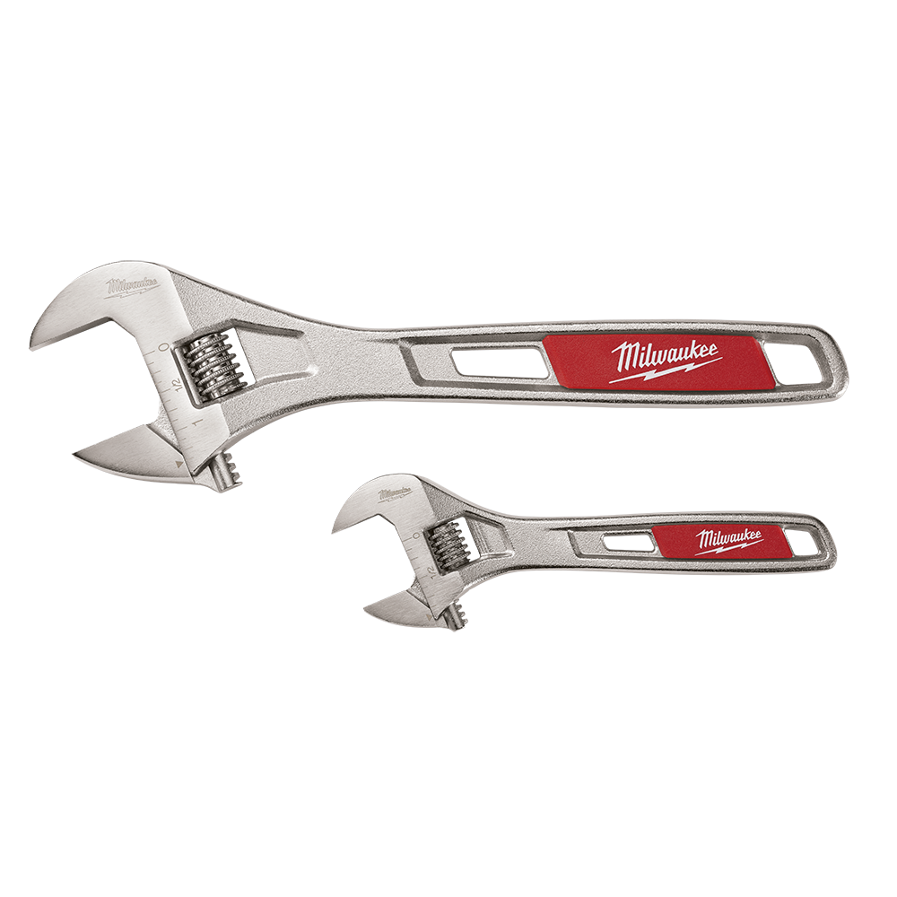 2 Pc. 152mm (6") & 254mm (10") Adjustable Wrench Set