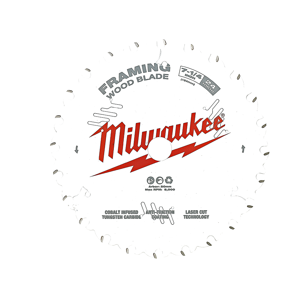 184mm (7-1/4") 24T Wood Circular Saw Blade Framing