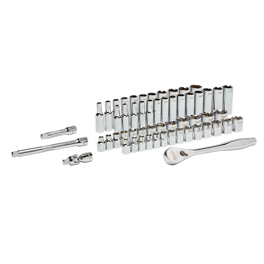 3/8" Drive 56pc Ratchet & Socket Set – SAE & Metric