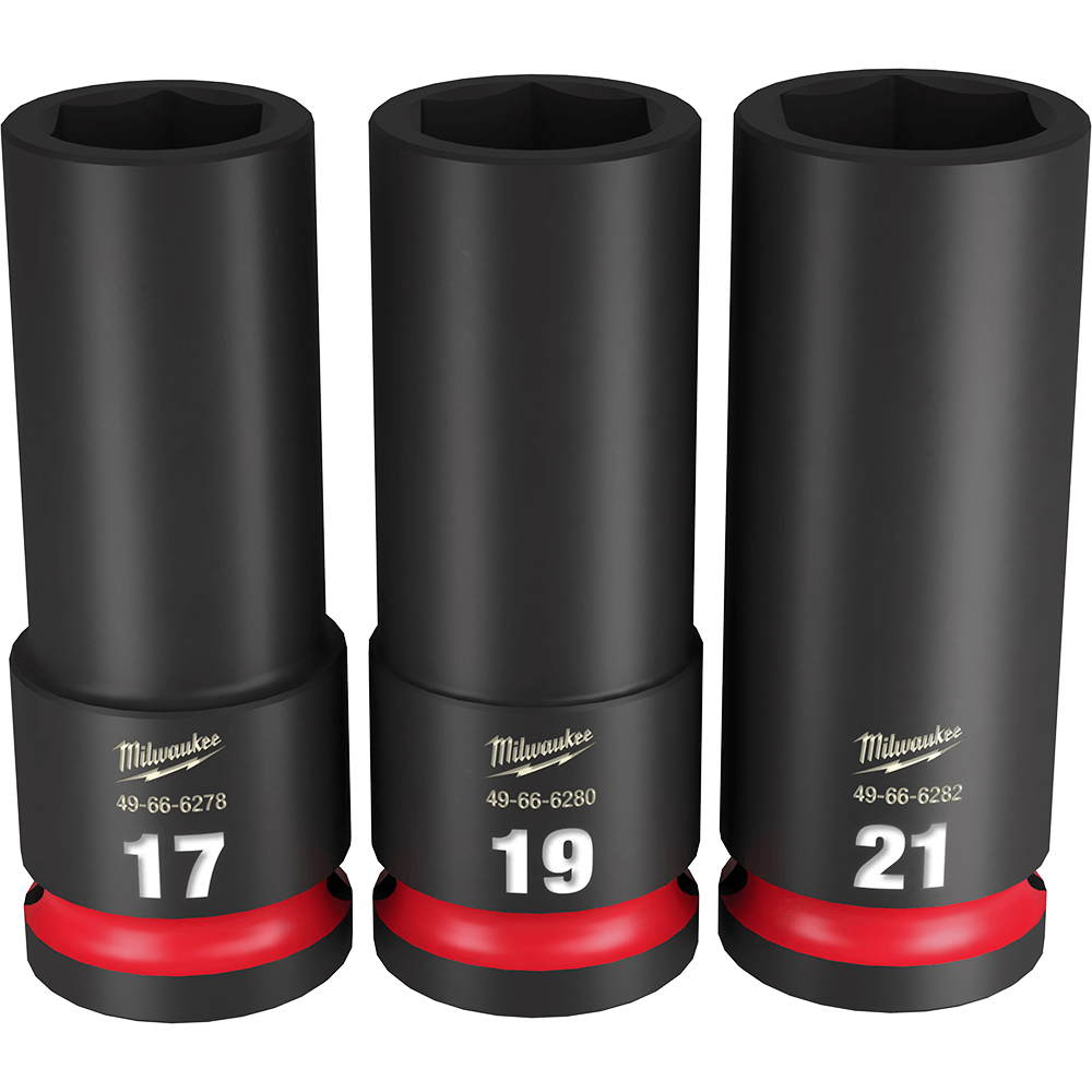 SHOCKWAVE™ 1/2" Drive 3PC Metric Deep 6 Point Impact Socket Set