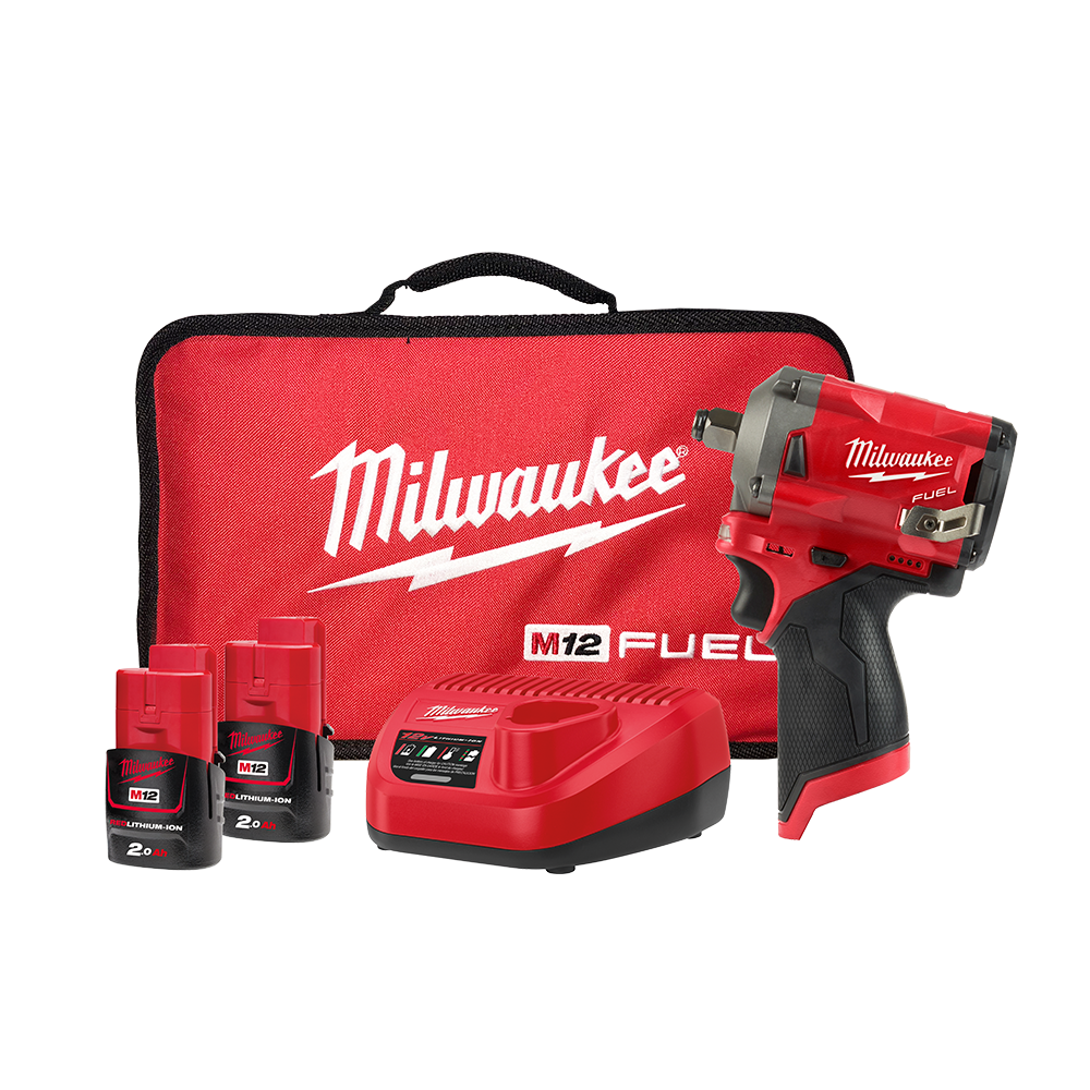 M12 FUEL™ 1/2" Stubby Impact Wrench with Friction Ring Kit